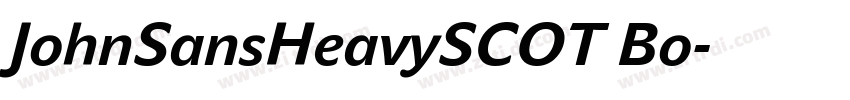 JohnSansHeavySCOT Bo字体转换